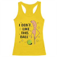 Funny Marcus The Worm Tennis Lover Racerback Tank Top I Do Not Like This Ball - Wonder Print Shop