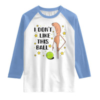 Funny Marcus The Worm Tennis Lover Raglan Shirt I Do Not Like This Ball - Wonder Print Shop