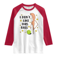 Funny Marcus The Worm Tennis Lover Raglan Shirt I Do Not Like This Ball - Wonder Print Shop