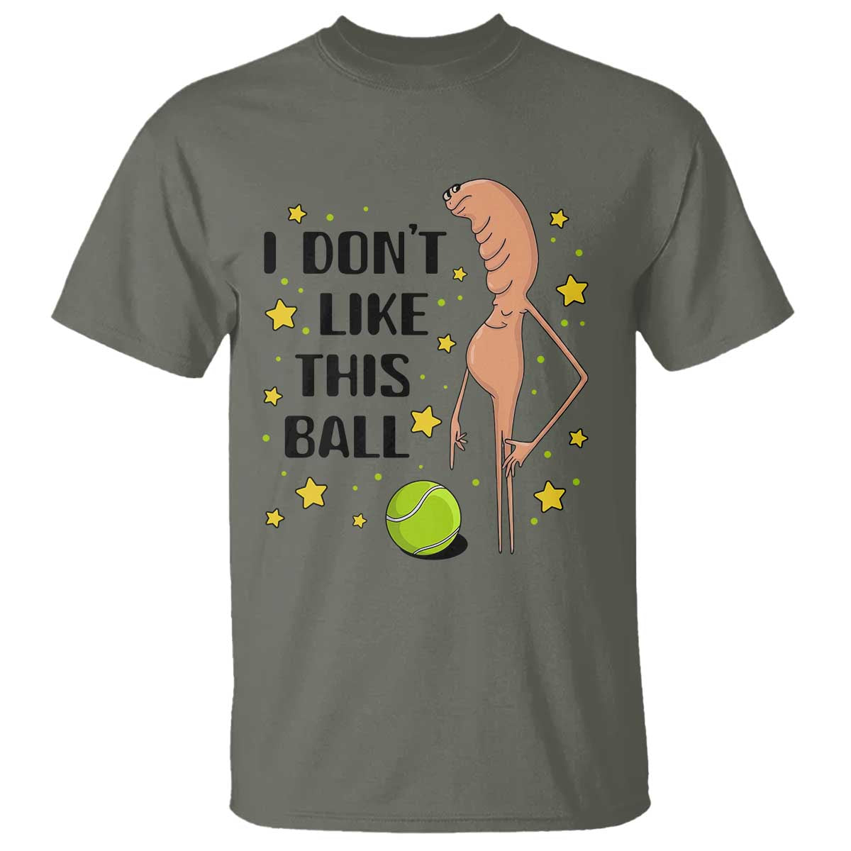 Funny Marcus The Worm Tennis Lover T Shirt I Do Not Like This Ball - Wonder Print Shop