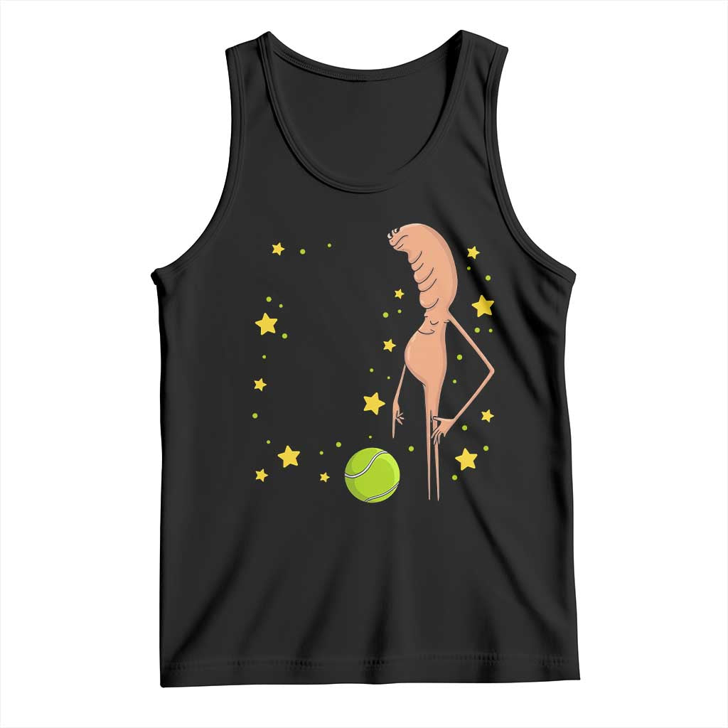 Funny Marcus The Worm Tennis Lover Tank Top I Do Not Like This Ball - Wonder Print Shop