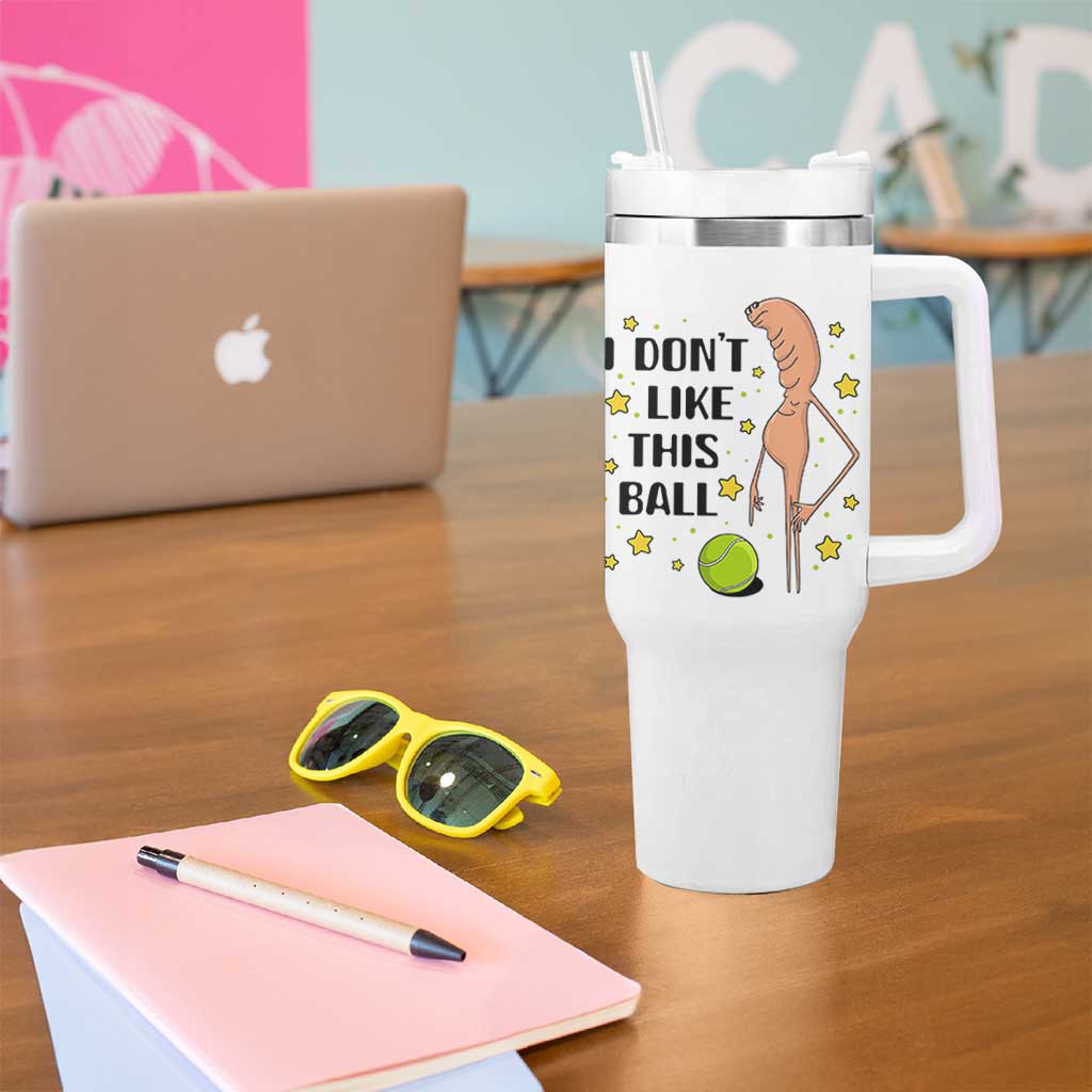 Funny Marcus The Worm Tennis Lover Tumbler With Handle I Do Not Like This Ball - Wonder Print Shop