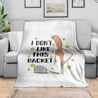 Funny Marcus The Worm Tennis Lover Throw Blanket I Do Not Like This Racket - Wonder Print Shop