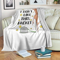 Funny Marcus The Worm Tennis Lover Throw Blanket I Do Not Like This Racket - Wonder Print Shop