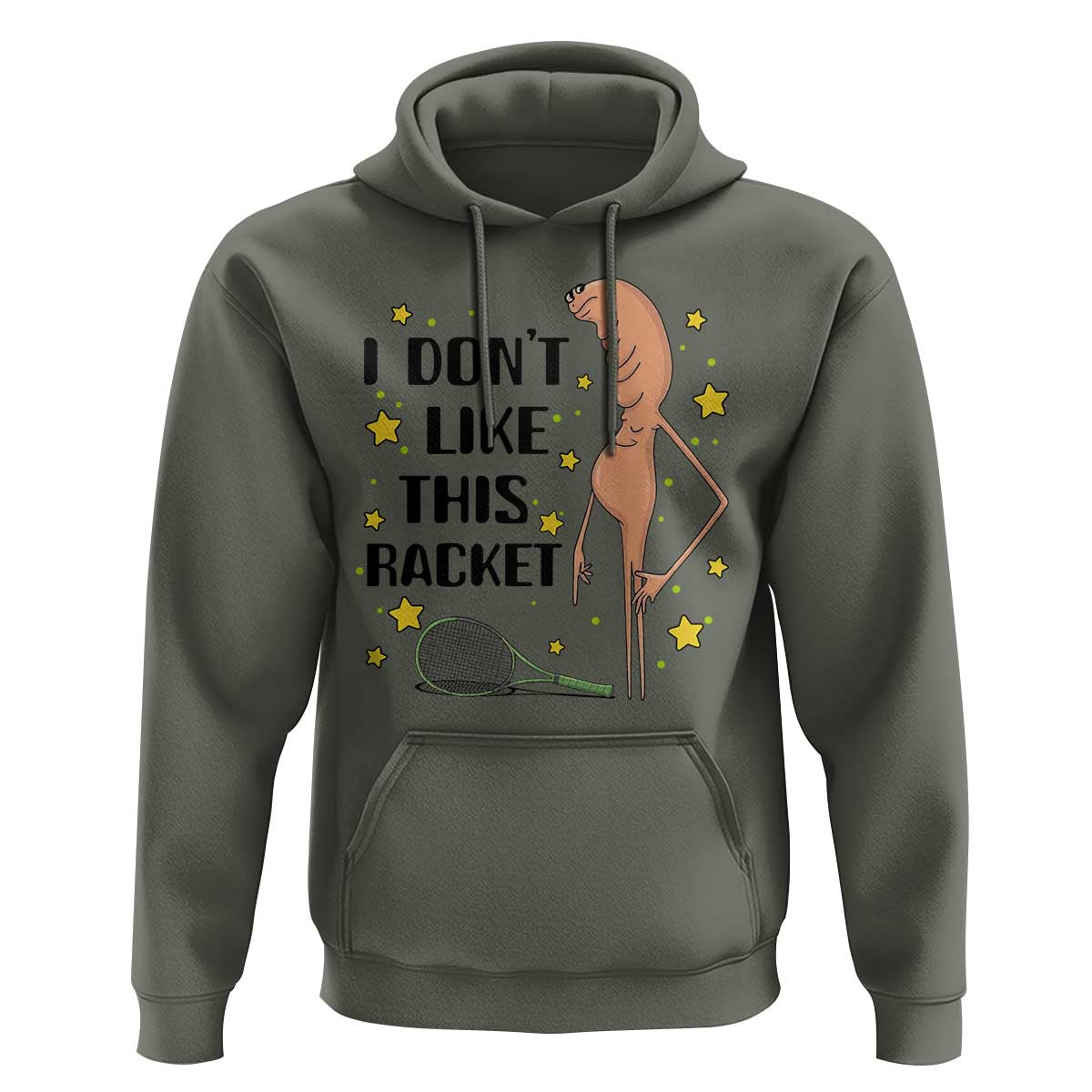 Funny Marcus The Worm Tennis Lover Hoodie I Do Not Like This Racket - Wonder Print Shop