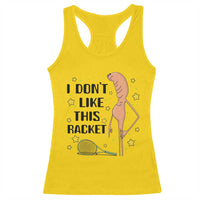 Funny Marcus The Worm Tennis Lover Racerback Tank Top I Do Not Like This Racket - Wonder Print Shop