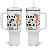 Funny Marcus The Worm Tennis Lover Tumbler With Handle I Do Not Like This Racket - Wonder Print Shop