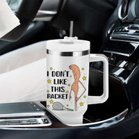 Funny Marcus The Worm Tennis Lover Tumbler With Handle I Do Not Like This Racket - Wonder Print Shop