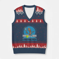 I Do Not Like This Ball V-Neck Knit Sweater Vest Funny Marcus The Worm Tennis Meme - Wonder Print Shop