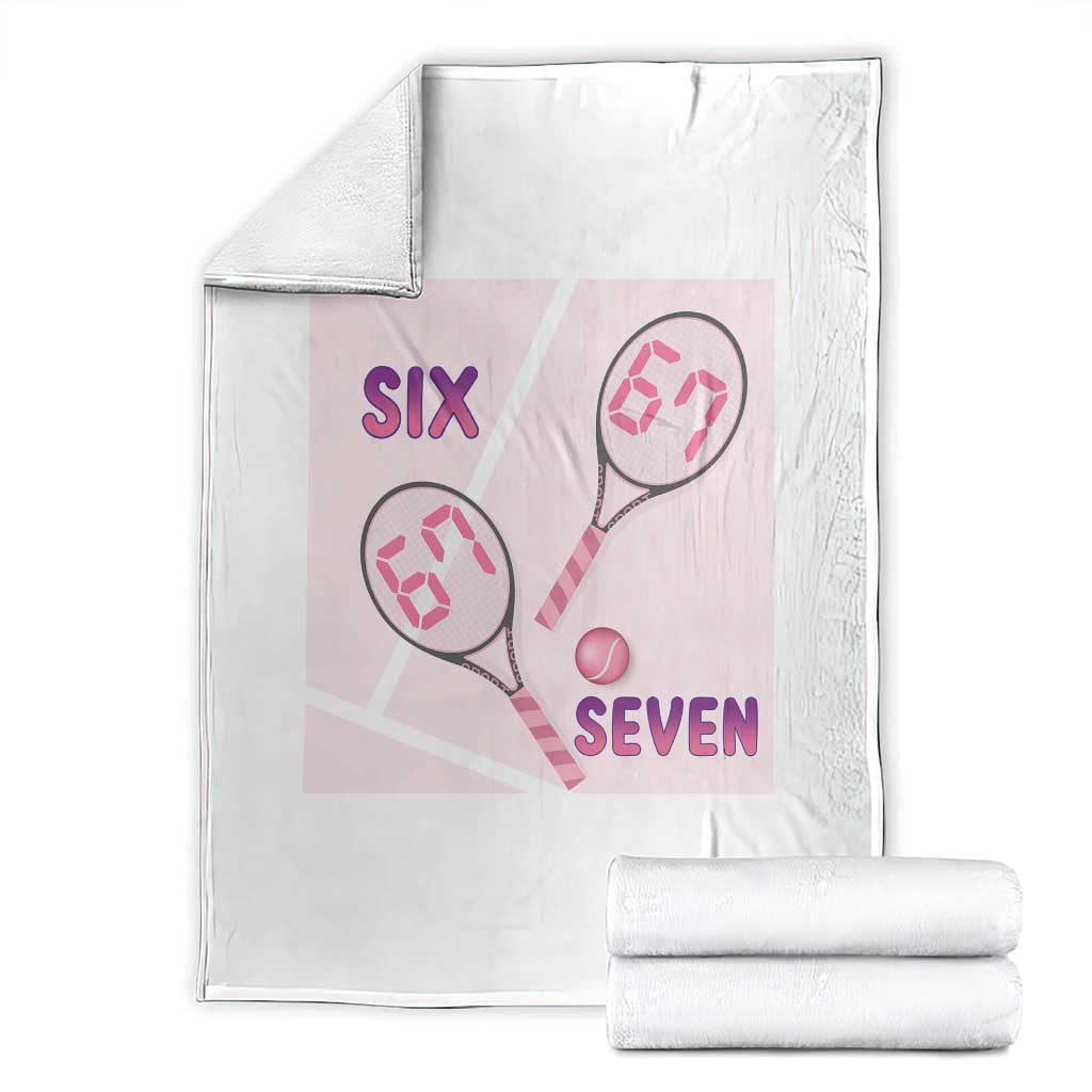 Funny Six Seven Tennis Meme Throw Blanket Valentine For Women - Wonder Print Shop