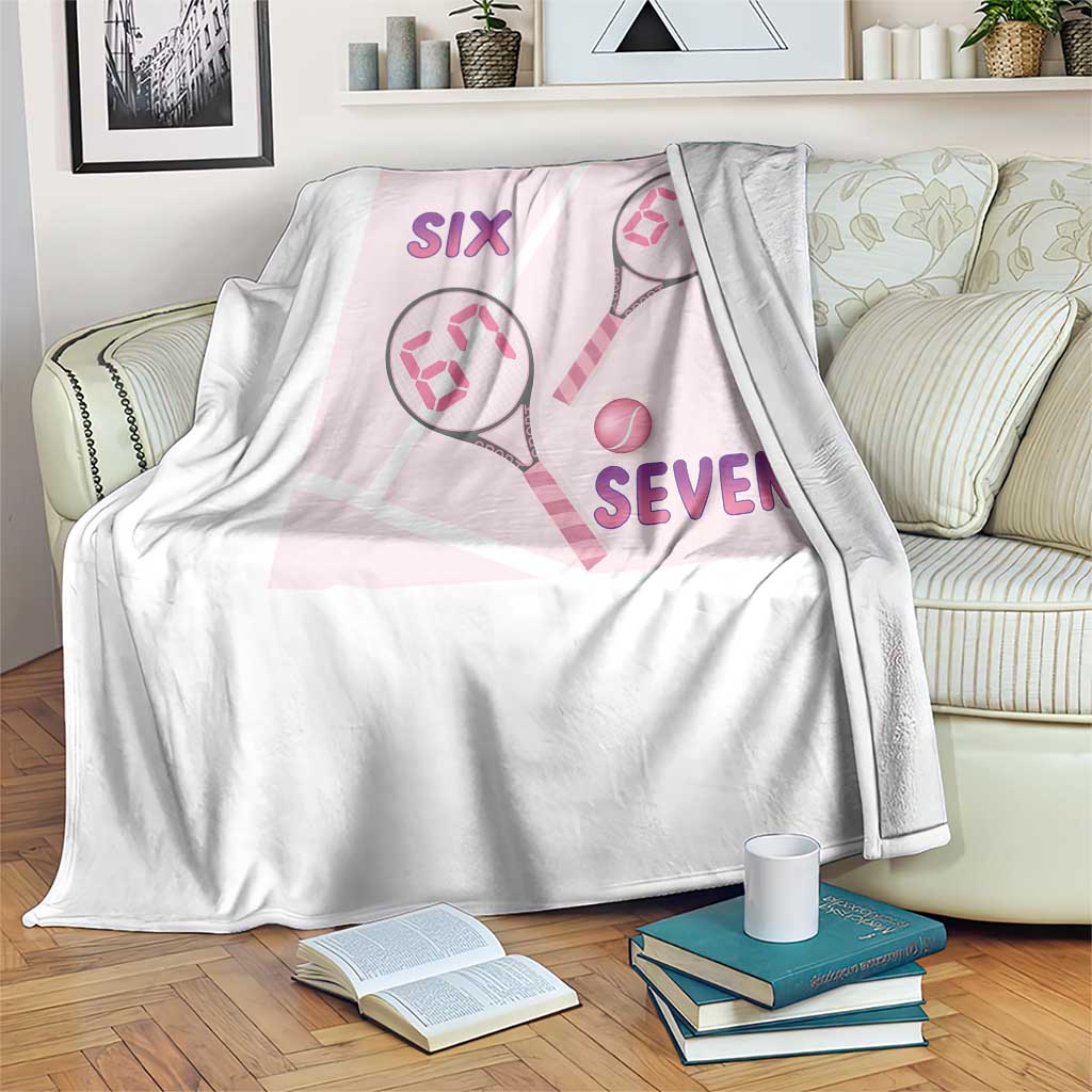 Funny Six Seven Tennis Meme Throw Blanket Valentine For Women - Wonder Print Shop