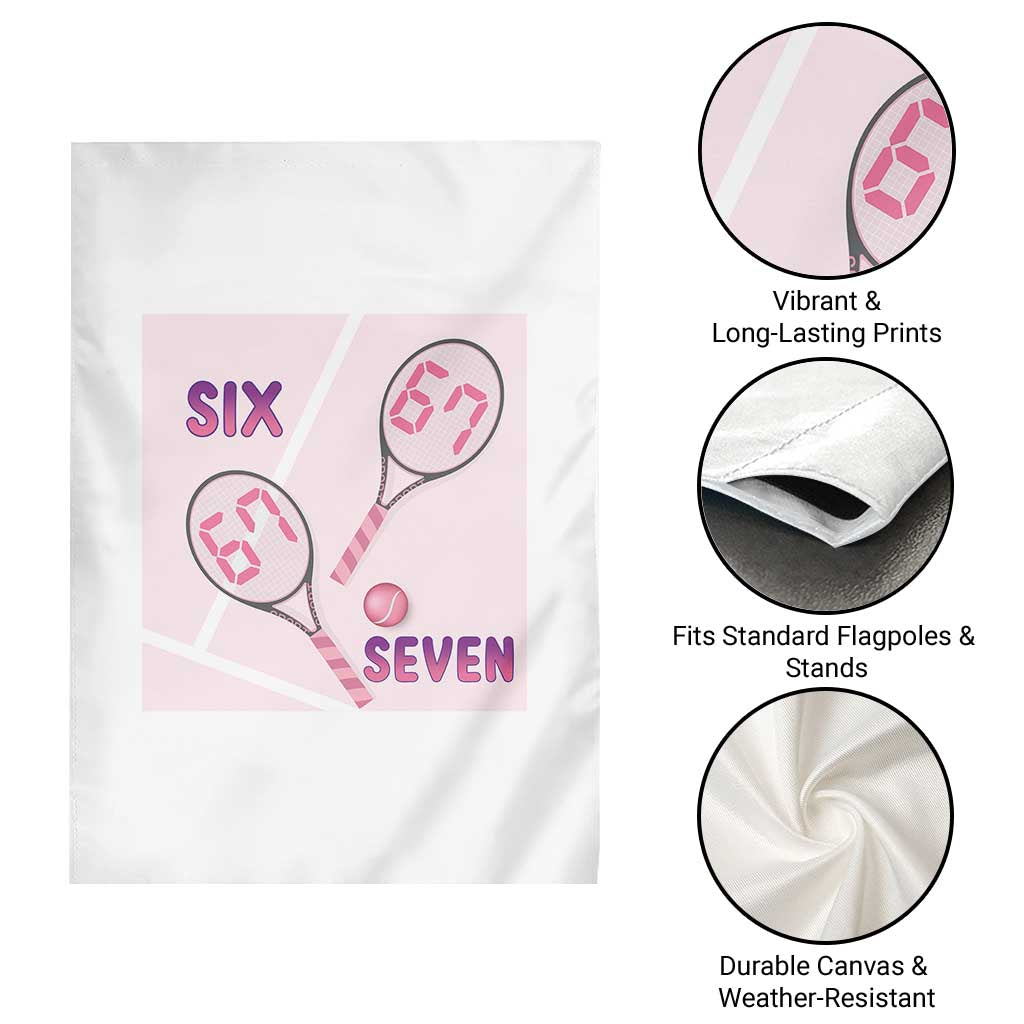 Funny Six Seven Tennis Meme Garden Flag Valentine For Women - Wonder Print Shop