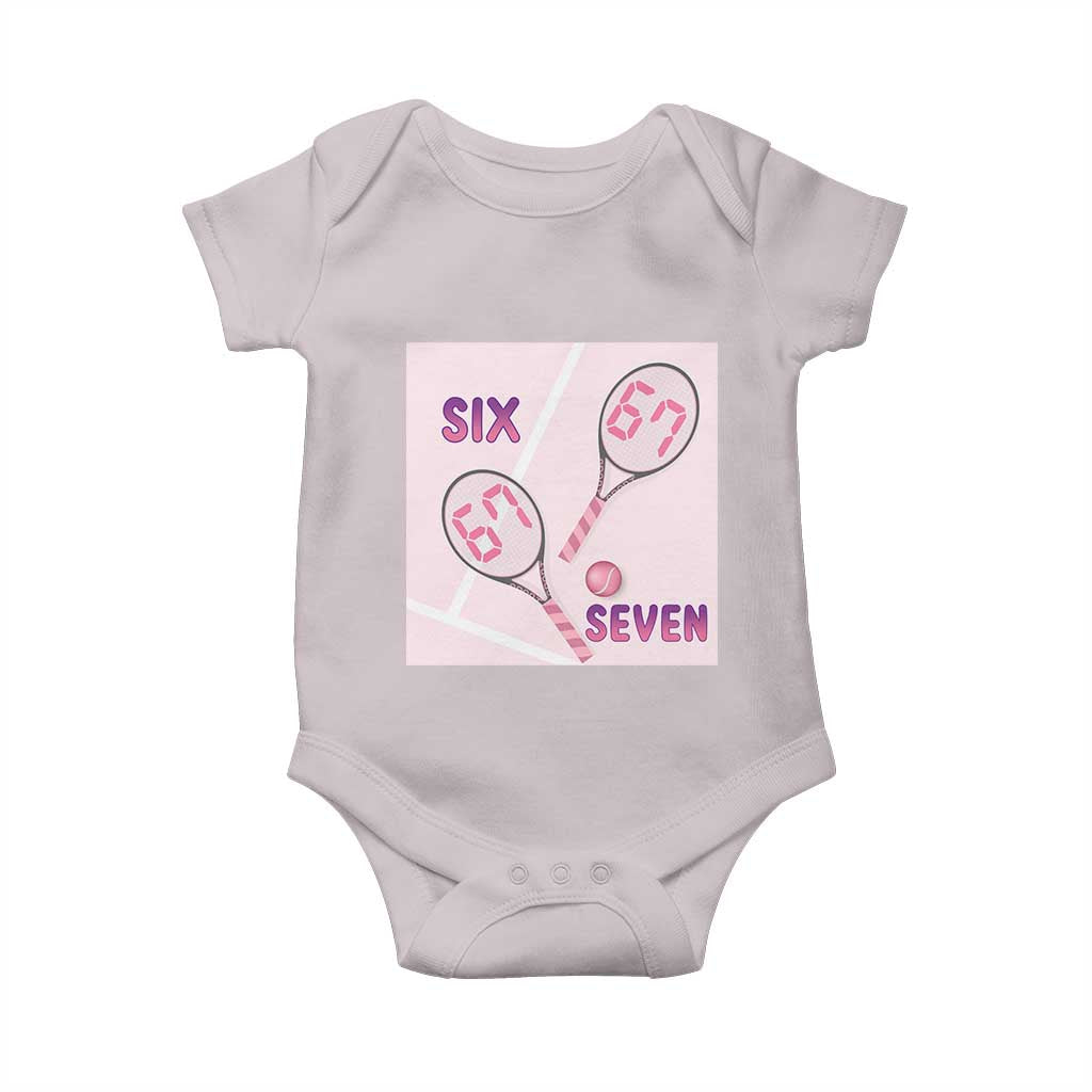 Funny Six Seven Tennis Meme Baby Onesie Valentine For Women - Wonder Print Shop