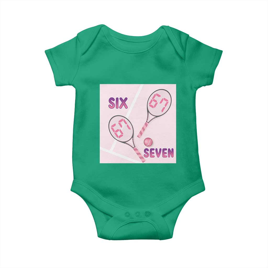 Funny Six Seven Tennis Meme Baby Onesie Valentine For Women - Wonder Print Shop