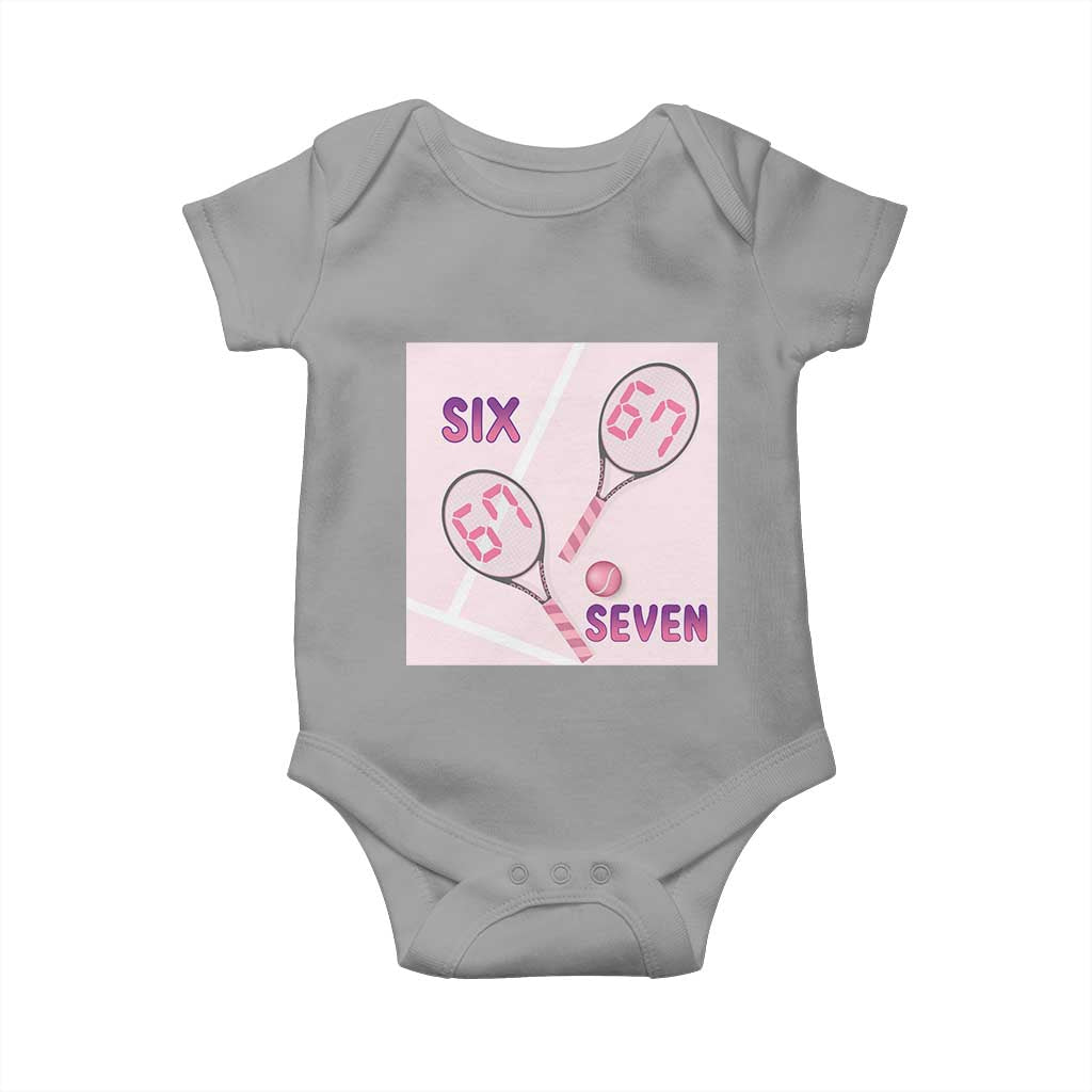 Funny Six Seven Tennis Meme Baby Onesie Valentine For Women - Wonder Print Shop