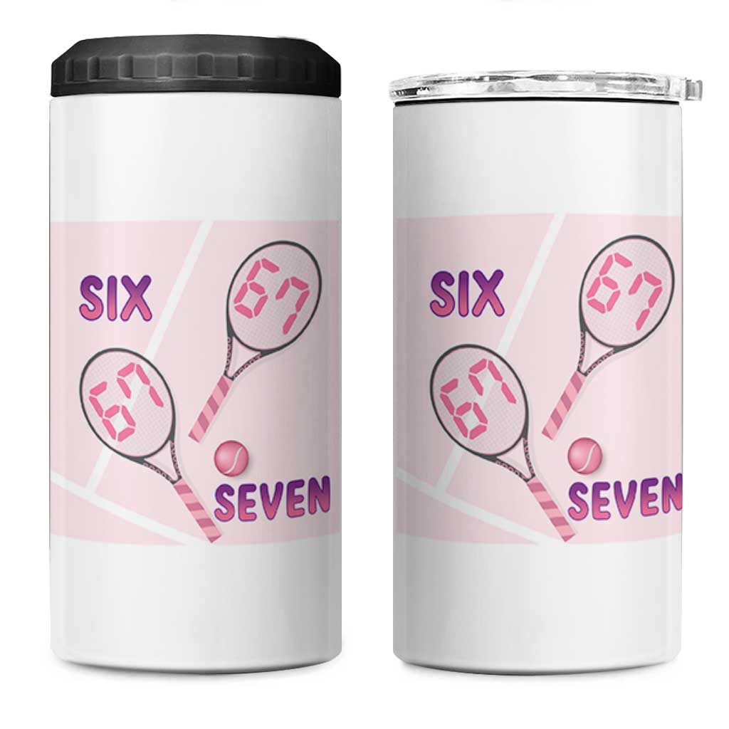 Funny Six Seven Tennis Meme 4 in 1 Can Cooler Tumbler Valentine For Women - Wonder Print Shop