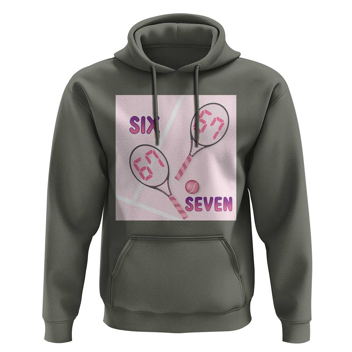 Funny Six Seven Tennis Meme Hoodie Valentine For Women - Wonder Print Shop