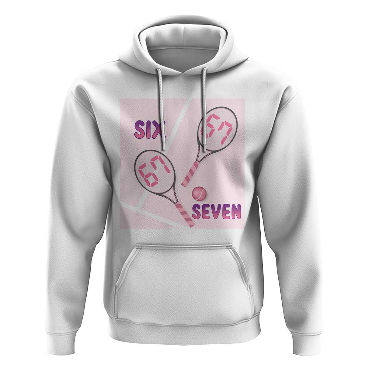 Funny Six Seven Tennis Meme Hoodie Valentine For Women - Wonder Print Shop