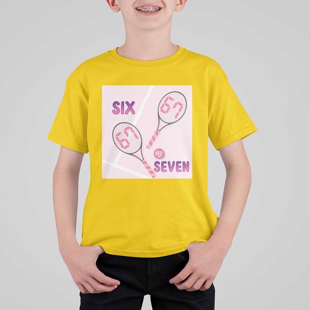 Funny Six Seven Tennis Meme T Shirt For Kid Valentine For Women - Wonder Print Shop