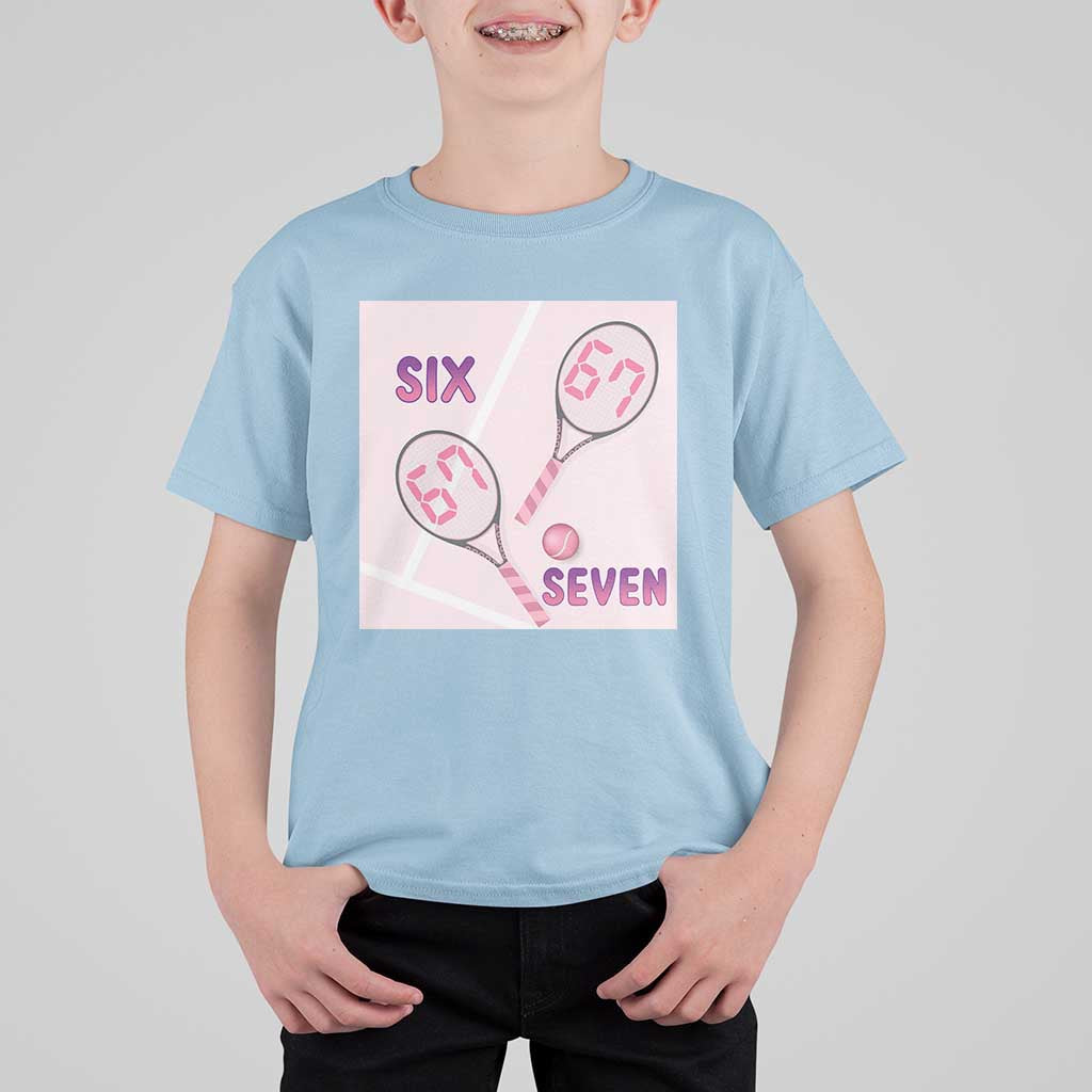 Funny Six Seven Tennis Meme T Shirt For Kid Valentine For Women - Wonder Print Shop