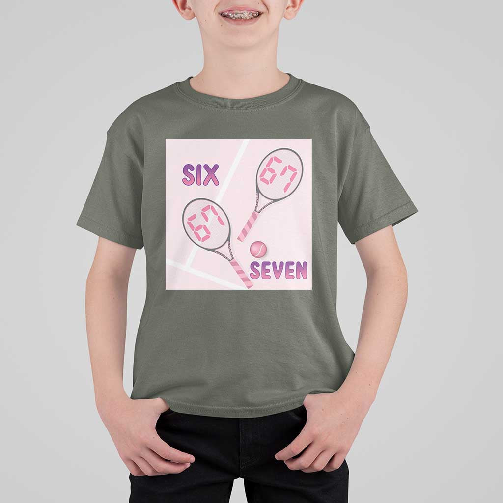 Funny Six Seven Tennis Meme T Shirt For Kid Valentine For Women - Wonder Print Shop