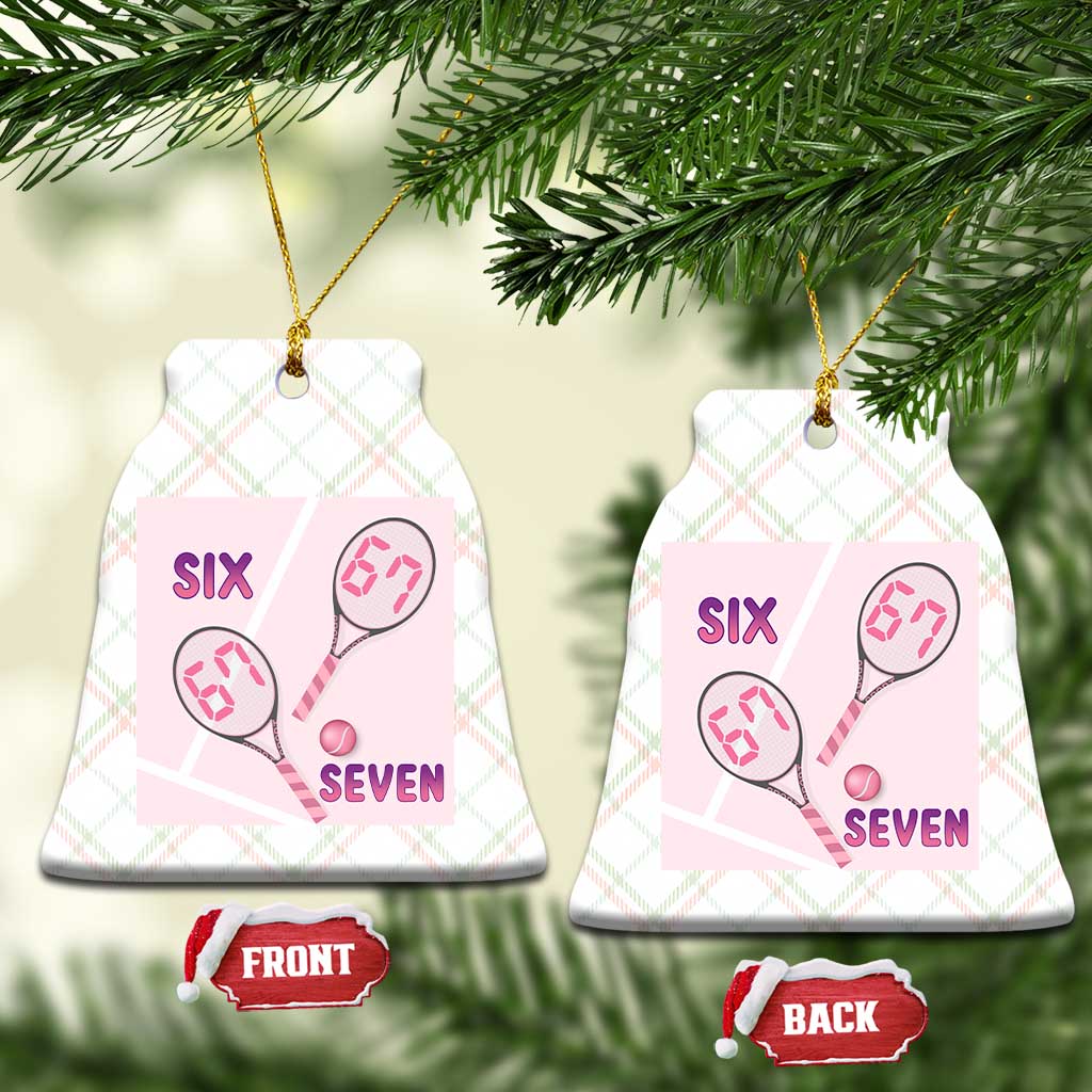 Funny Six Seven Tennis Meme Ceramic Ornament Valentine For Women - Wonder Print Shop
