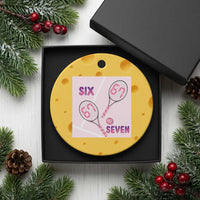 Funny Six Seven Tennis Meme Ceramic Ornament Valentine For Women - Wonder Print Shop