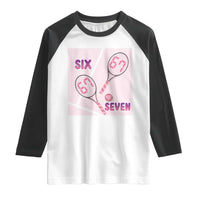 Funny Six Seven Tennis Meme Raglan Shirt Valentine For Women - Wonder Print Shop