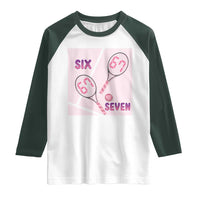 Funny Six Seven Tennis Meme Raglan Shirt Valentine For Women - Wonder Print Shop