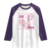Funny Six Seven Tennis Meme Raglan Shirt Valentine For Women - Wonder Print Shop