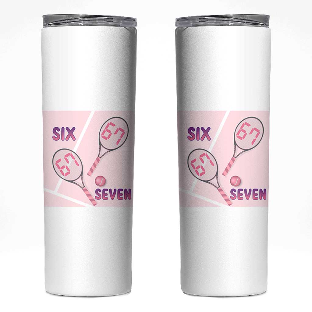 Funny Six Seven Tennis Meme Skinny Tumbler Valentine For Women - Wonder Print Shop