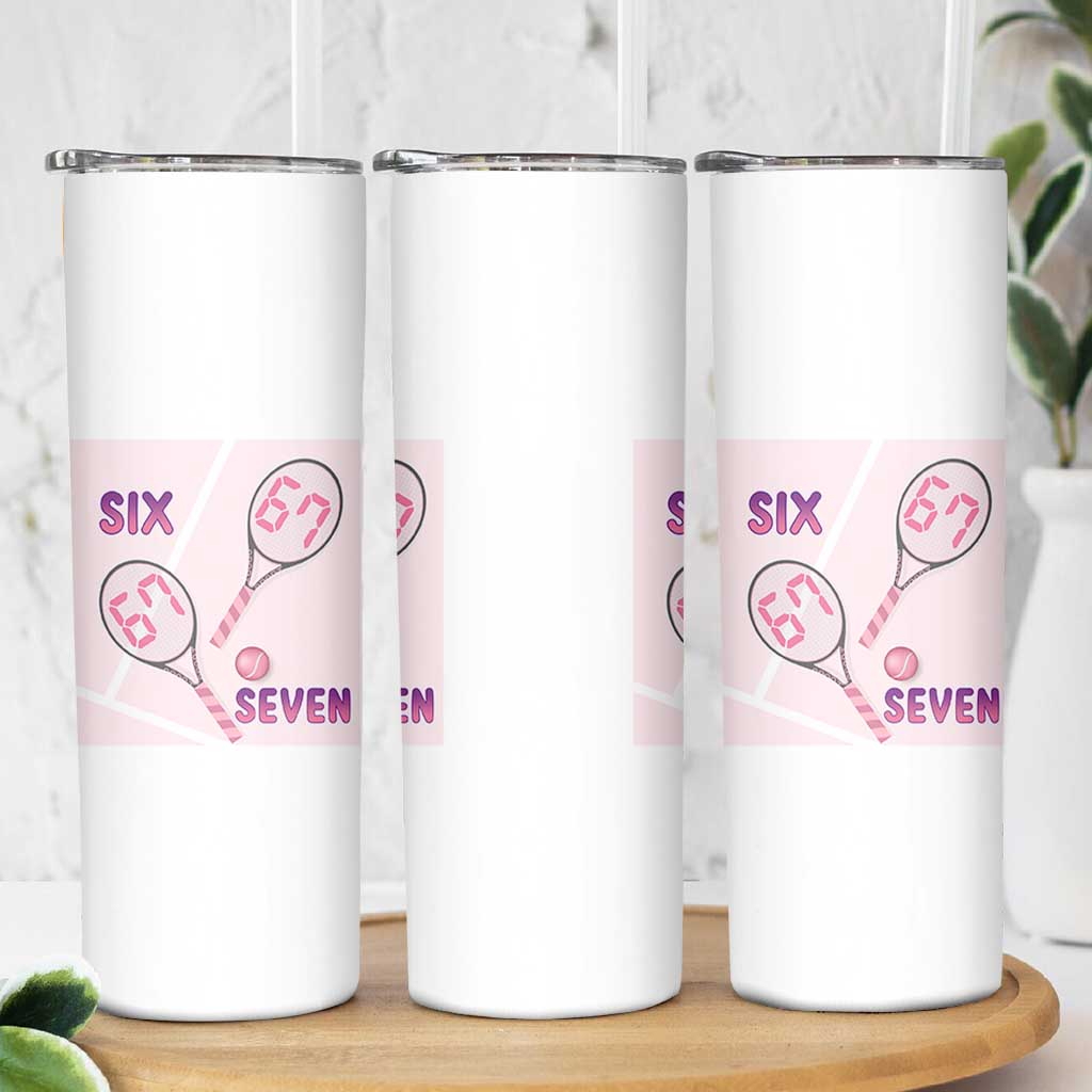 Funny Six Seven Tennis Meme Skinny Tumbler Valentine For Women - Wonder Print Shop