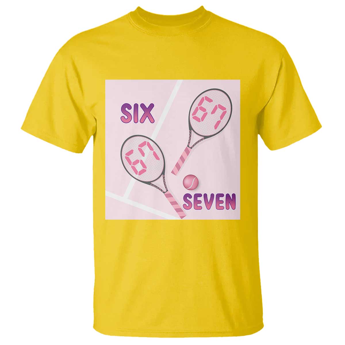 Funny Six Seven Tennis Meme T Shirt Valentine For Women - Wonder Print Shop
