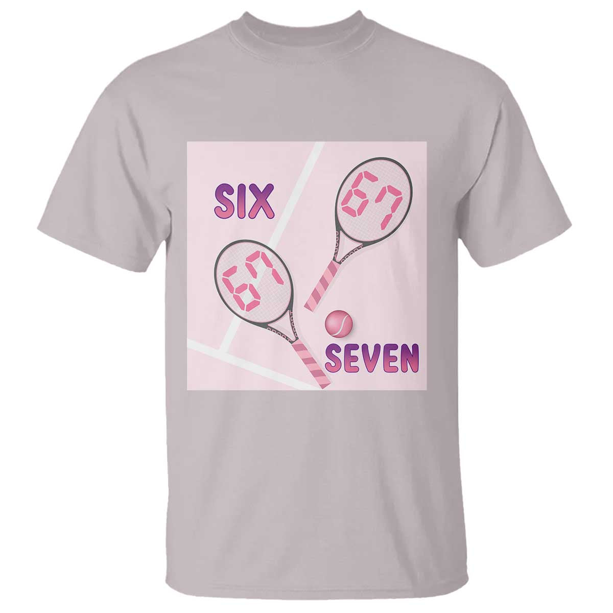 Funny Six Seven Tennis Meme T Shirt Valentine For Women - Wonder Print Shop