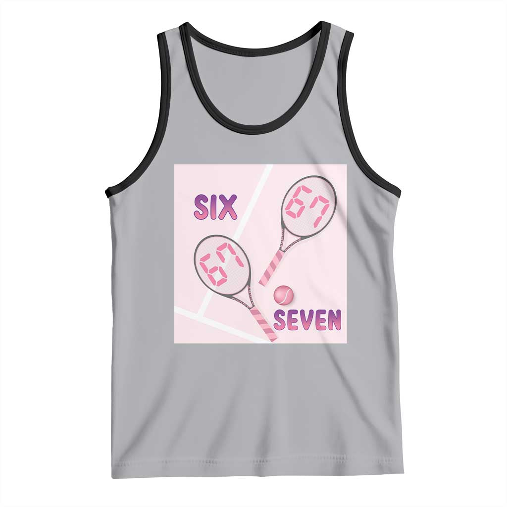 Funny Six Seven Tennis Meme Tank Top Valentine For Women - Wonder Print Shop