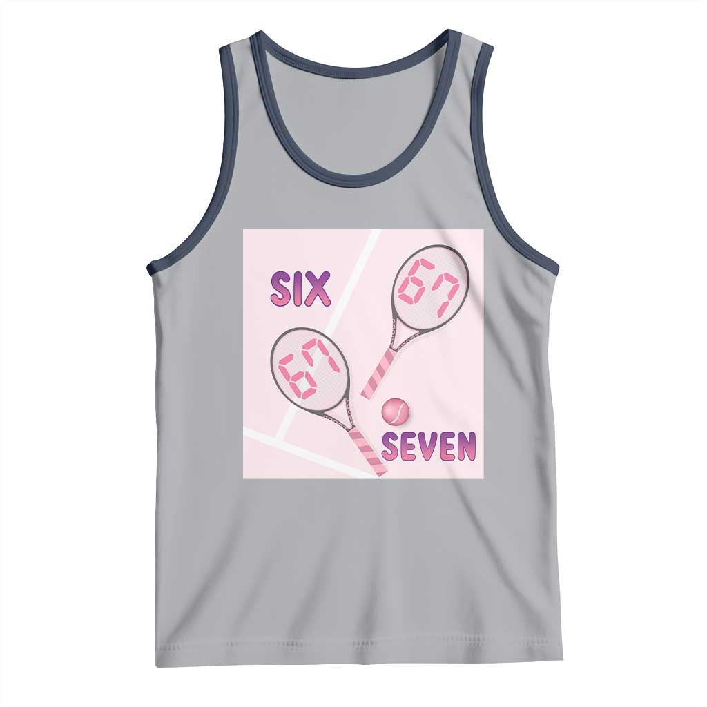 Funny Six Seven Tennis Meme Tank Top Valentine For Women - Wonder Print Shop