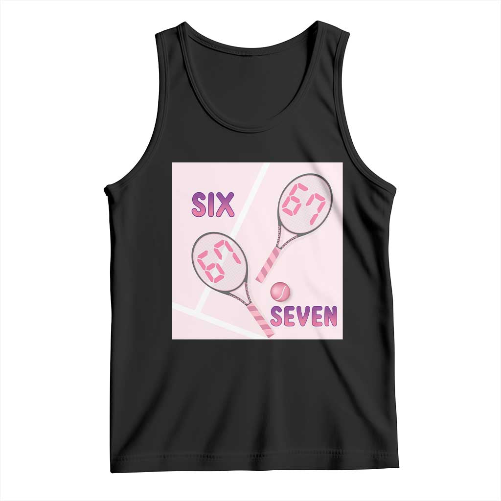 Funny Six Seven Tennis Meme Tank Top Valentine For Women - Wonder Print Shop