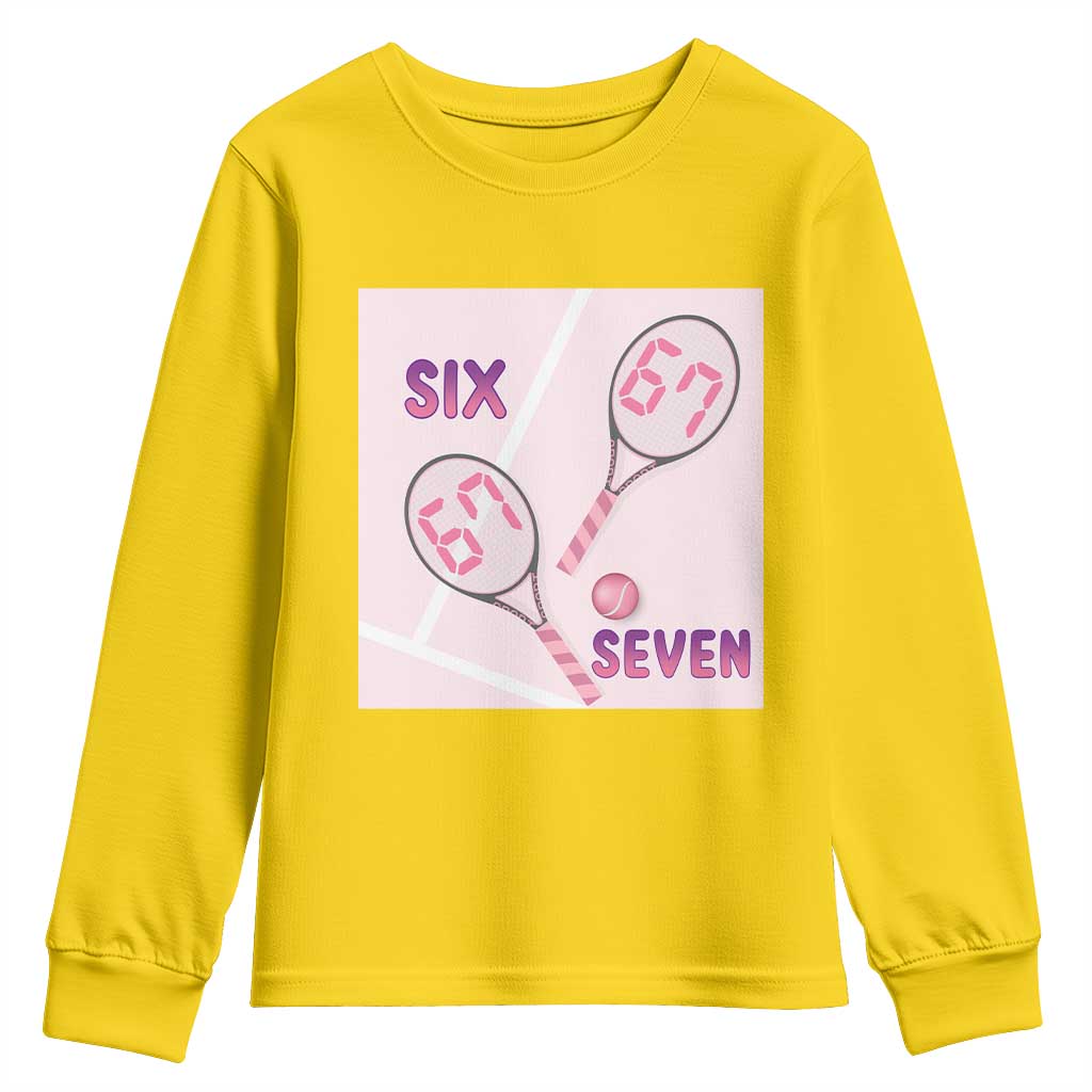 Funny Six Seven Tennis Meme Youth Sweatshirt Valentine For Women - Wonder Print Shop