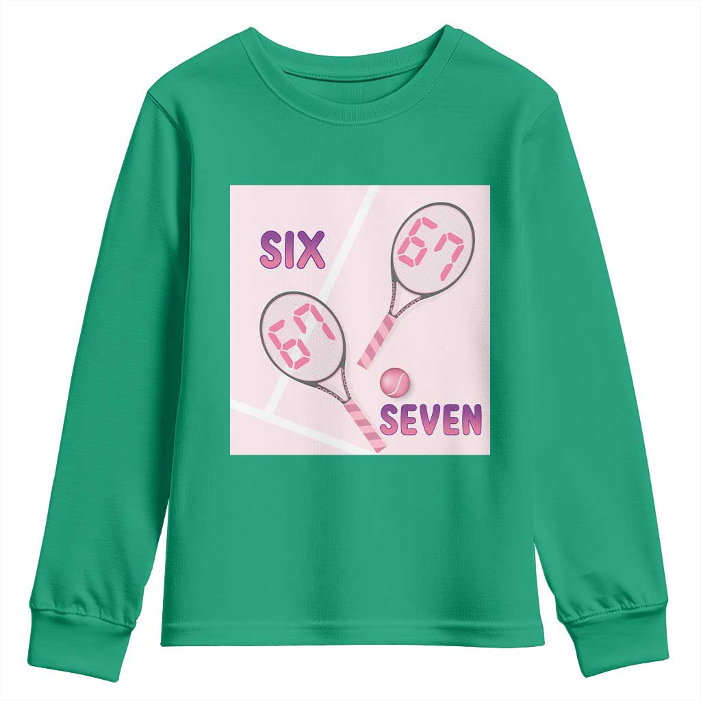 Funny Six Seven Tennis Meme Youth Sweatshirt Valentine For Women - Wonder Print Shop