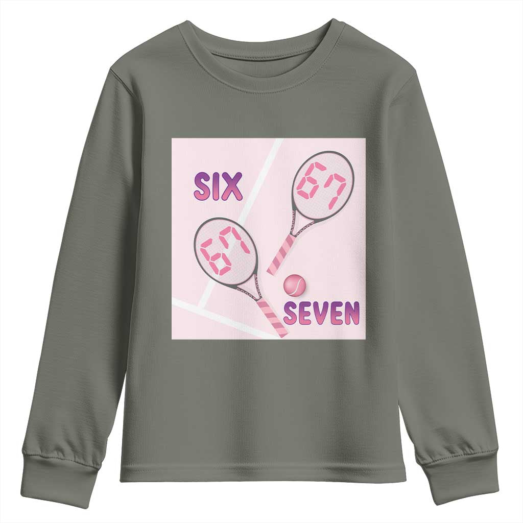 Funny Six Seven Tennis Meme Youth Sweatshirt Valentine For Women - Wonder Print Shop