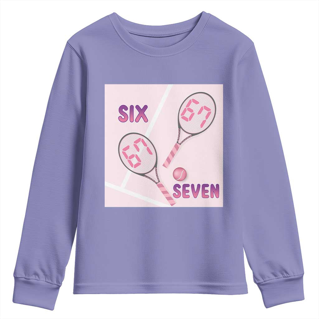 Funny Six Seven Tennis Meme Youth Sweatshirt Valentine For Women - Wonder Print Shop
