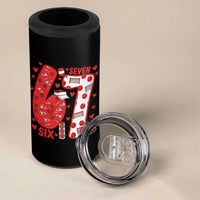 Six Seven Tennis Meme 4 in 1 Can Cooler Tumbler Funny Gen Alpha Valentine - Wonder Print Shop