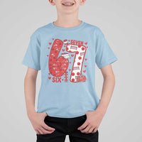 Six Seven Tennis Meme T Shirt For Kid Funny Gen Alpha Valentine - Wonder Print Shop