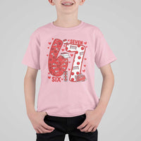Six Seven Tennis Meme T Shirt For Kid Funny Gen Alpha Valentine - Wonder Print Shop