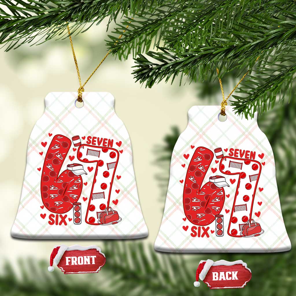 Six Seven Tennis Meme Ceramic Ornament Funny Gen Alpha Valentine - Wonder Print Shop