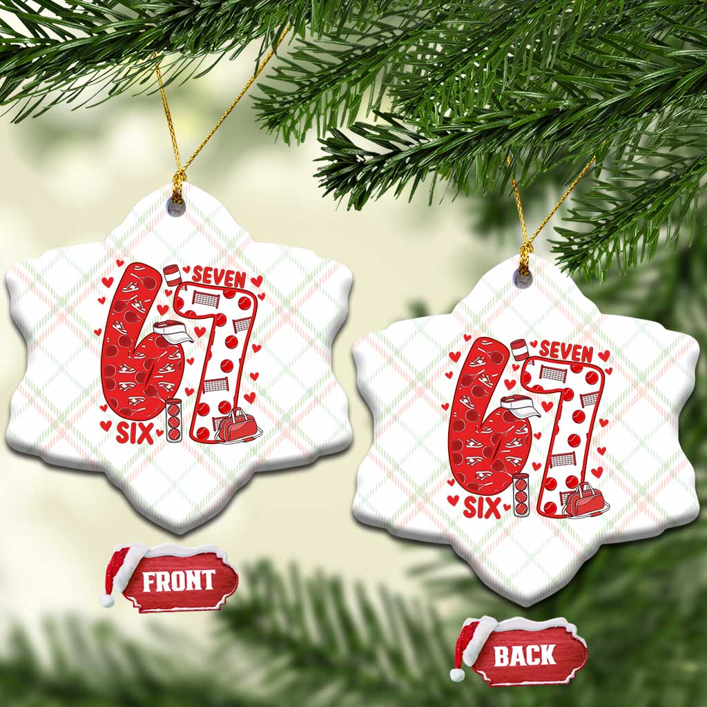 Six Seven Tennis Meme Ceramic Ornament Funny Gen Alpha Valentine - Wonder Print Shop