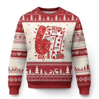 Six Seven Tennis Meme Ugly Christmas Sweater Funny Gen Alpha Valentine - Wonder Print Shop