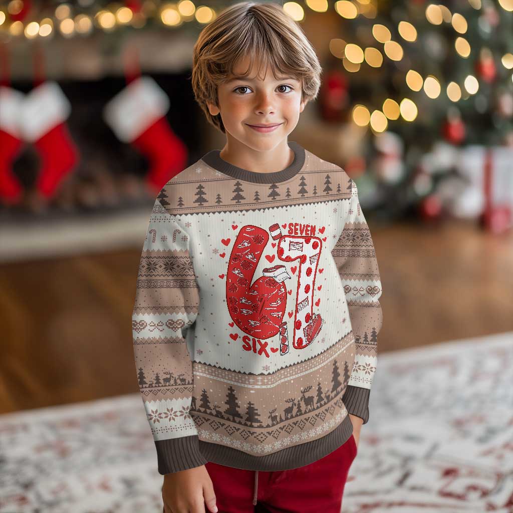 Six Seven Tennis Meme Ugly Christmas Sweater Funny Gen Alpha Valentine - Wonder Print Shop