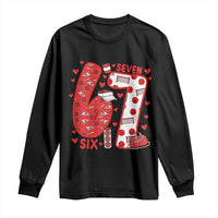 Six Seven Tennis Meme Long Sleeve Shirt Funny Gen Alpha Valentine - Wonder Print Shop