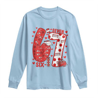 Six Seven Tennis Meme Long Sleeve Shirt Funny Gen Alpha Valentine - Wonder Print Shop